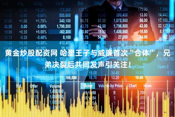 黄金炒股配资网 哈里王子与威廉首次“合体”，兄弟决裂后共同发声引关注！